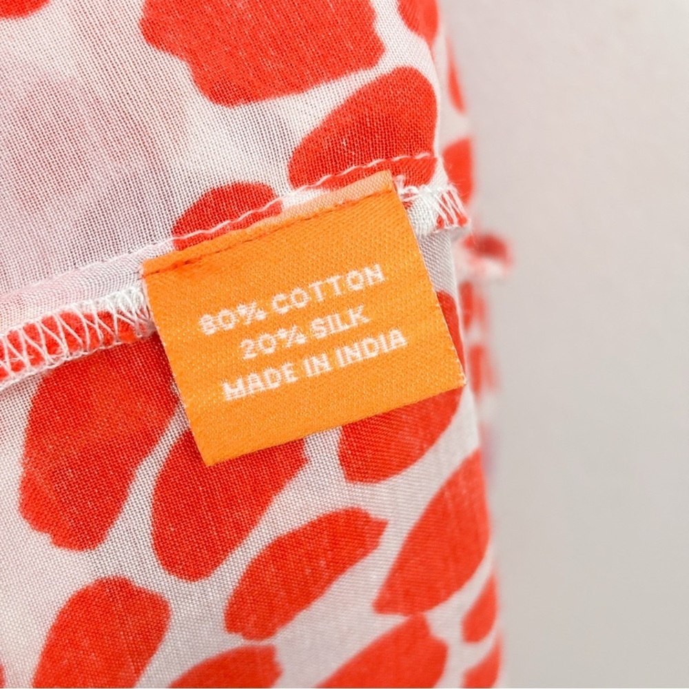 Oliphant Orange Antigua Ruffle V-Neck Tiered Cotton Maxi Dress Sz XS - Picture 10 of 11